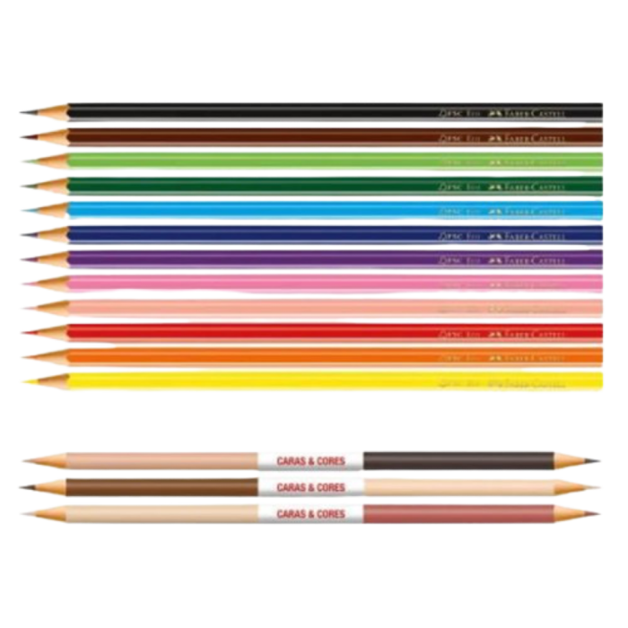 Lápis de Cor EcoLápis Caras e Cores 12 Cores + 6 Tons de Pele - Faber Castell - Image 3