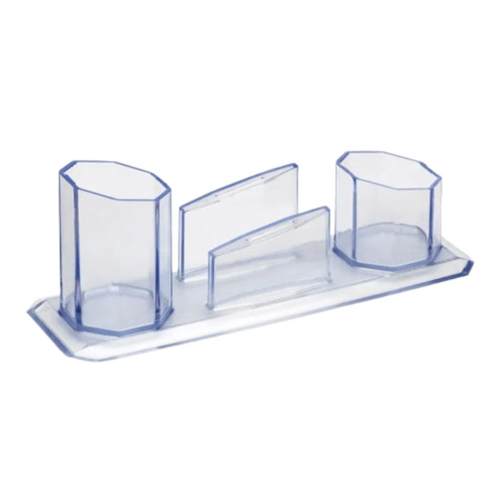 Porta Caneta/Clips/Lembrete Cristal - Waleu