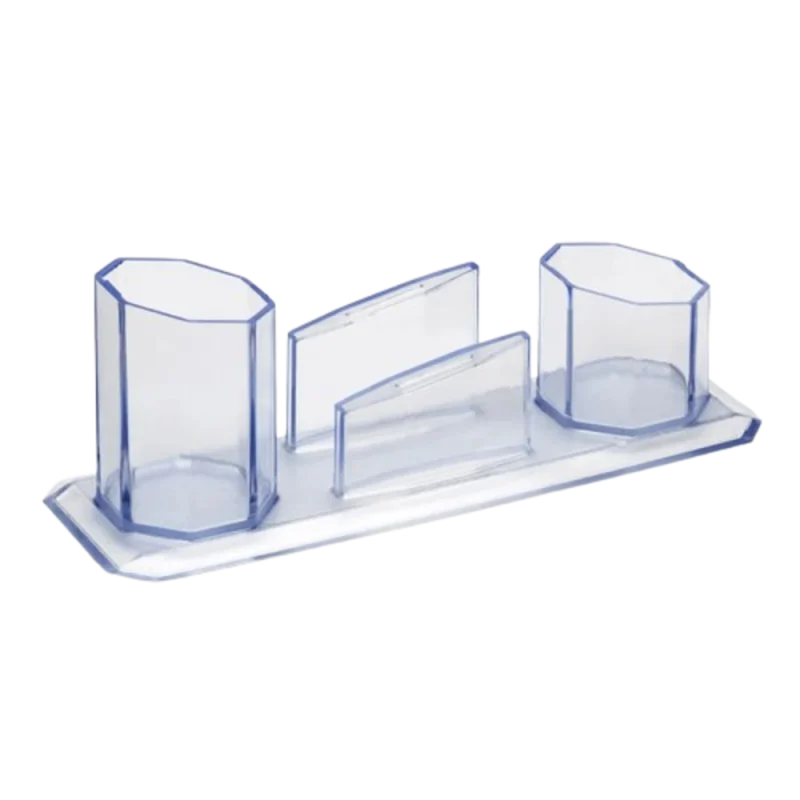 Porta Caneta/Clips/Lembrete Cristal - Waleu