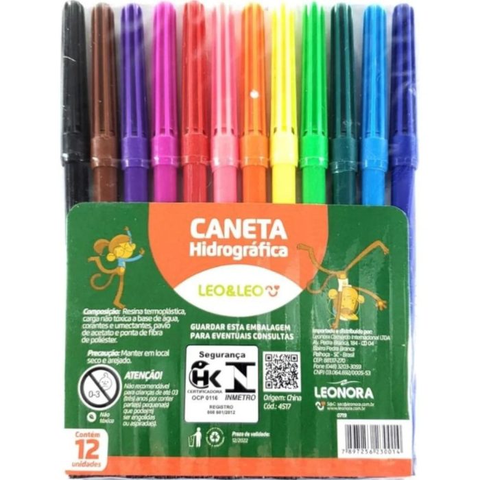Caneta Hidrográfica 12 Cores - Leonora - Image 2