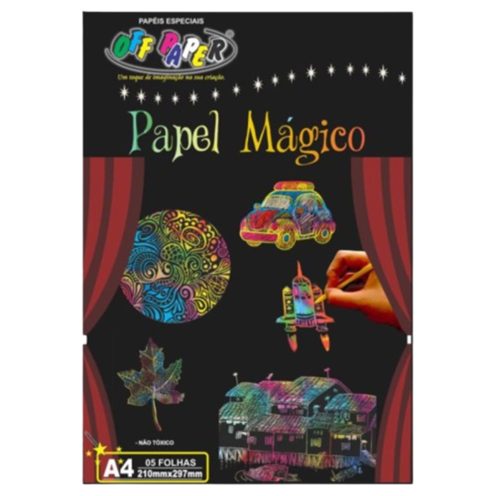 Papel Mágico A4 5/Folhas C/Bastão - OffPaper