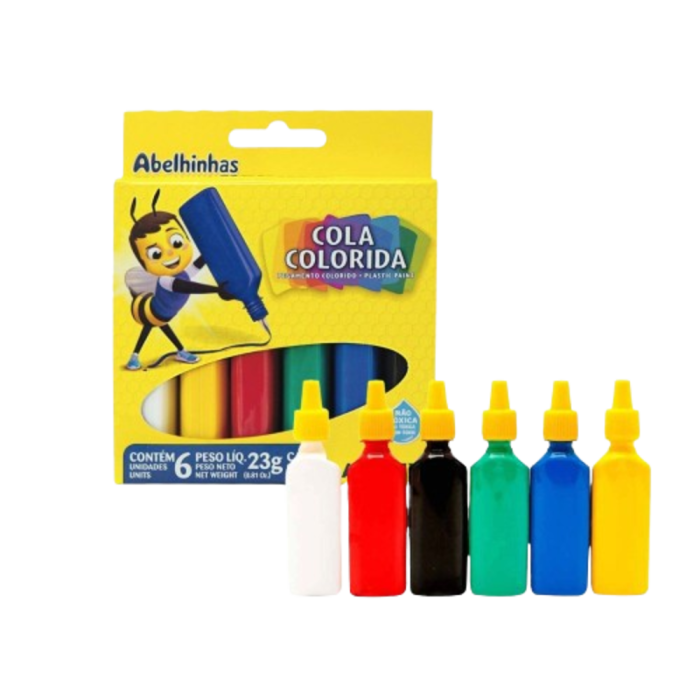 Cola Colorida 23g C/6 Cores - Acrilex