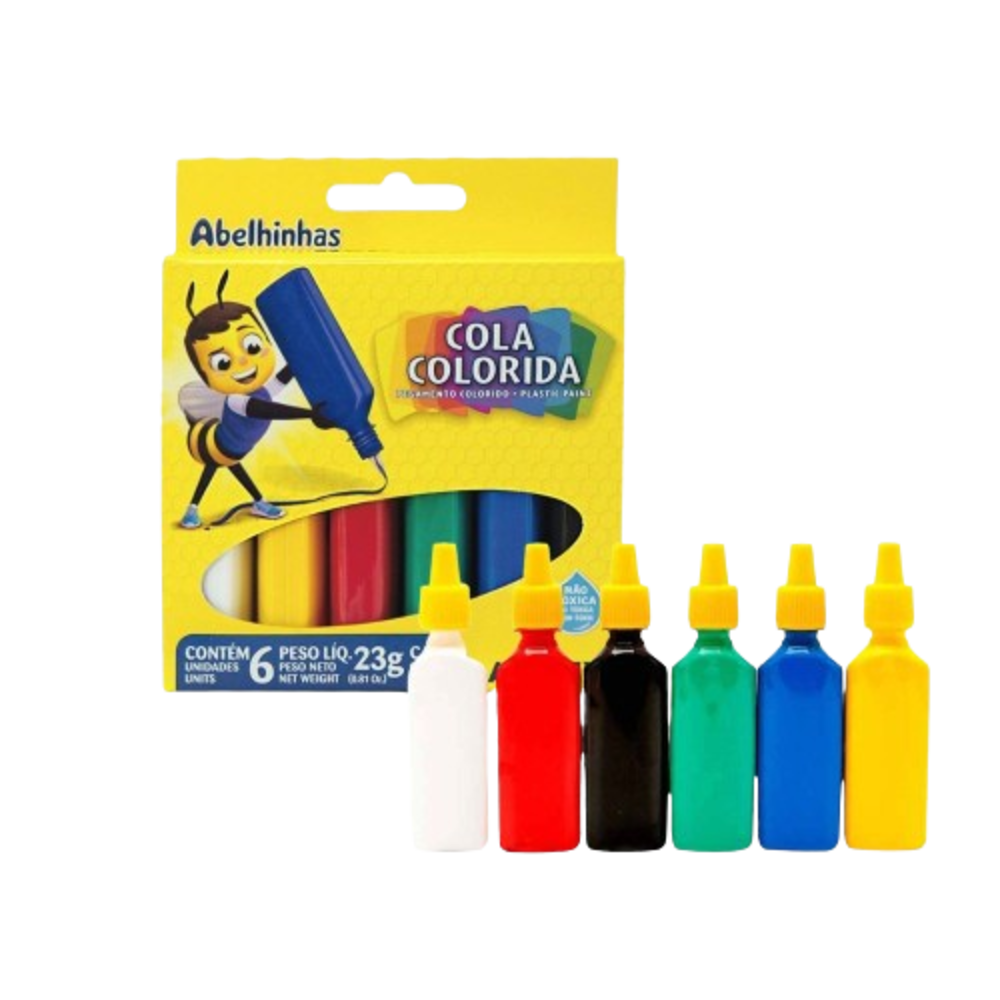 Cola Colorida 23g C/6 Cores - Acrilex