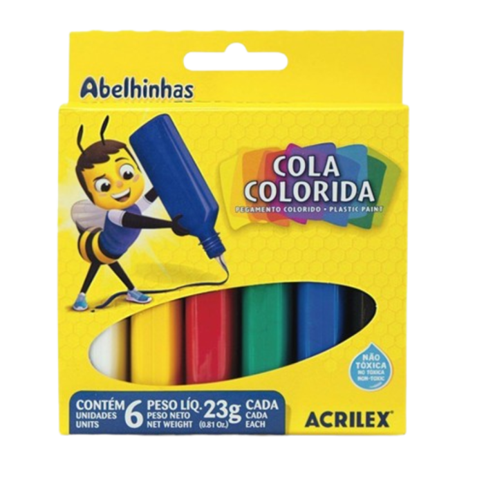 Cola Colorida 23g C/6 Cores - Acrilex - Image 2