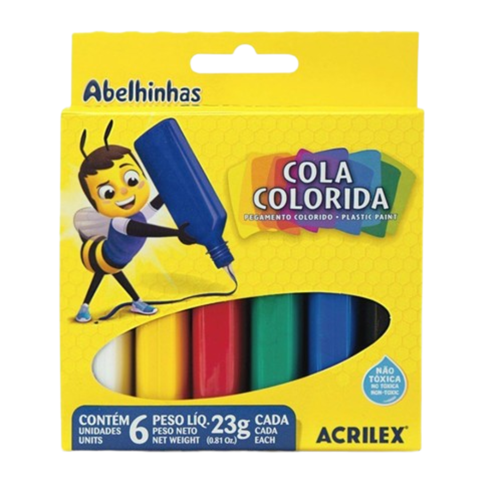 Cola Colorida 23g C/6 Cores - Acrilex - Imagem 2