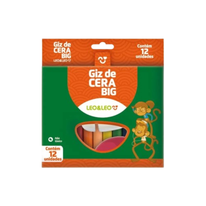 Giz de Cera Big 12 Cores - Leo&Leo