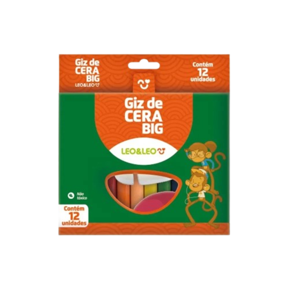 Giz de Cera Big 12 Cores - Leo&Leo