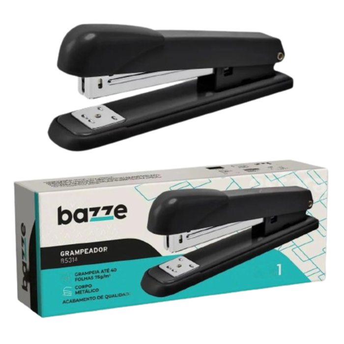 Grampeador B5314 40F Metal Preto - Bazze