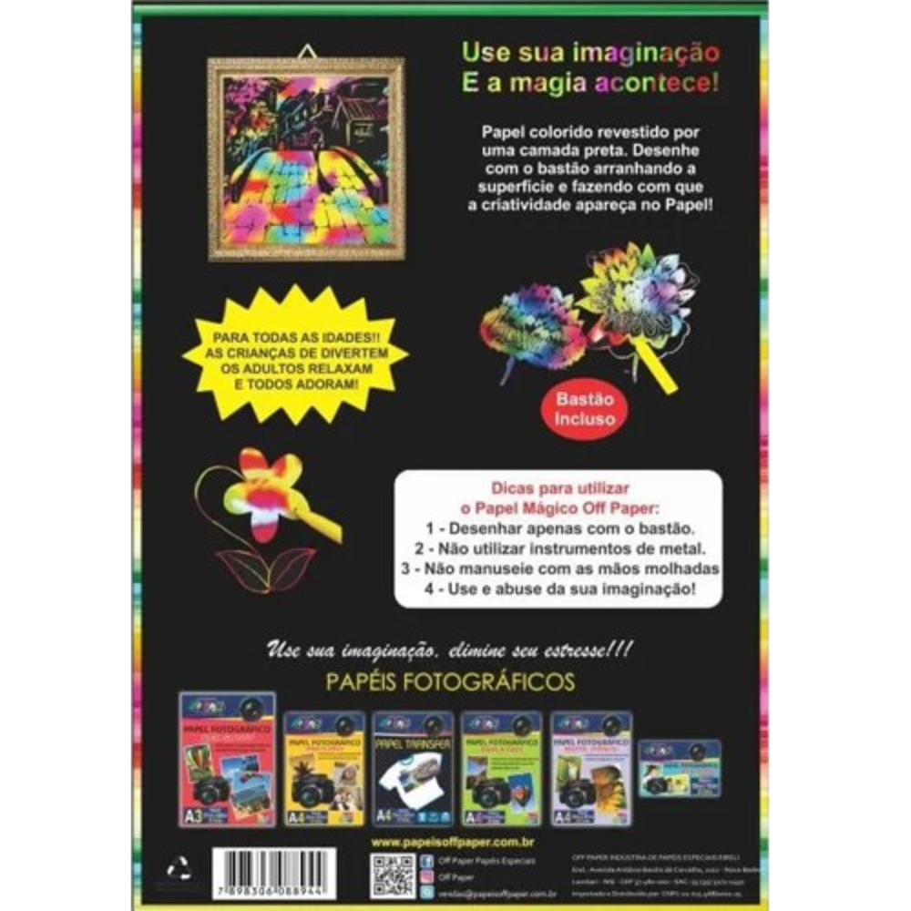 Papel Mágico A4 5/Folhas C/Bastão - OffPaper - Imagem 2