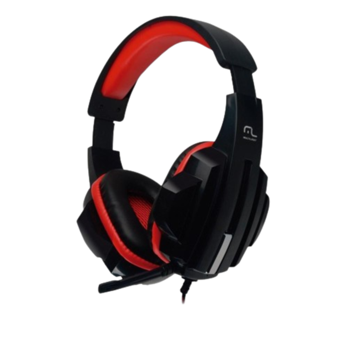 Fone De Ouvido Headset Gamer P2/Cabo Vermelho - Multilaser
