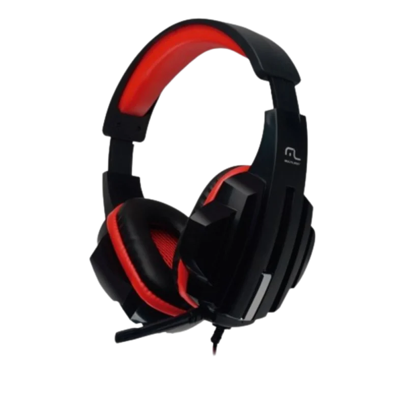 Fone De Ouvido Headset Gamer P2/Cabo Vermelho - Multilaser