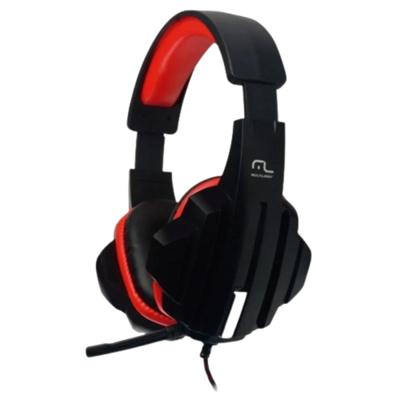 Fone De Ouvido Headset Gamer P2/Cabo Vermelho - Multilaser