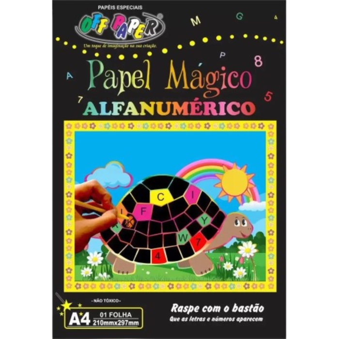 Papel Mágico Alfanumérico A4 C/Bastão - OffPaper
