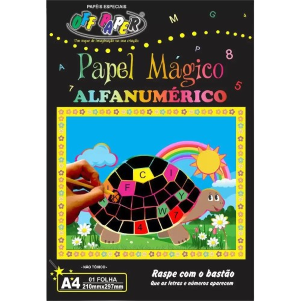 Papel Mágico Alfanumérico A4 C/Bastão - OffPaper