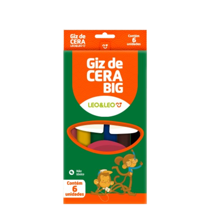 GIZ DE CERA BIG 6 CORES - LEO&LEO