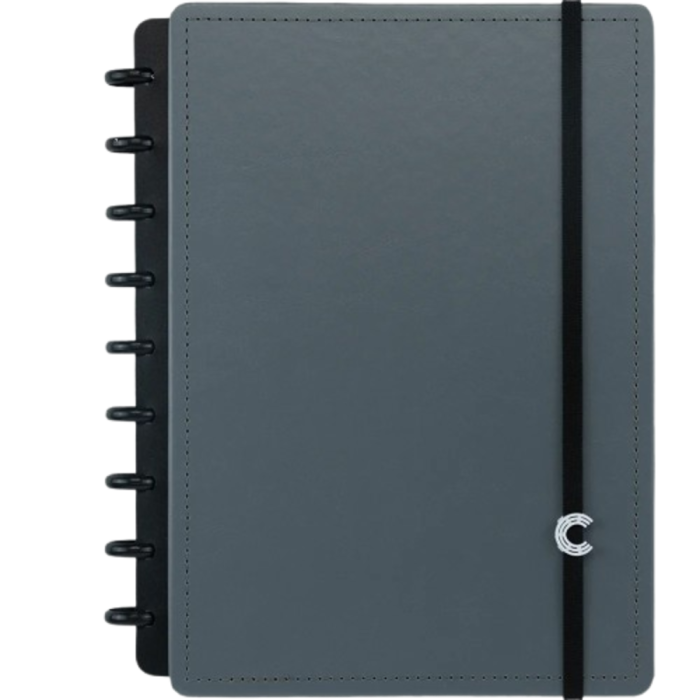 Caderno Basic Grey Medio - Caderno Inteligente