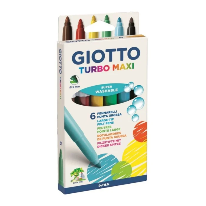 Caneta Hidrográfica Jumbo 6 cores - Giotto