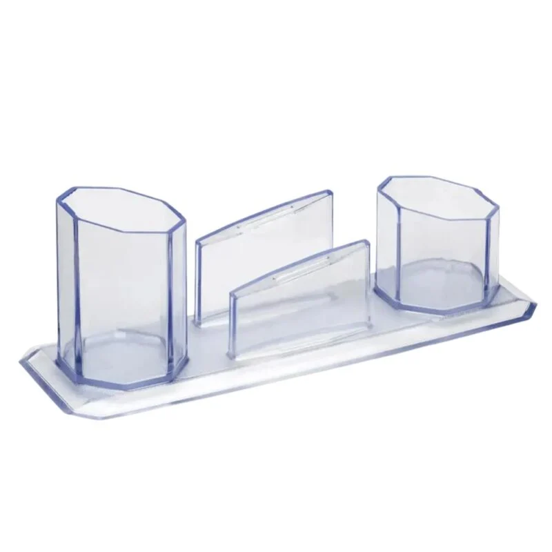 Porta Caneta/Clipes/Lembrete Cristal - Waleu