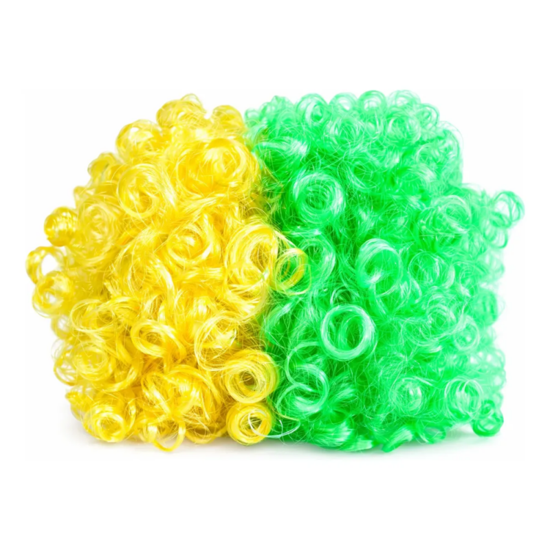 PERUCA BLACK POWER VERDE/AMARELO CP102 * SIROUHAIR