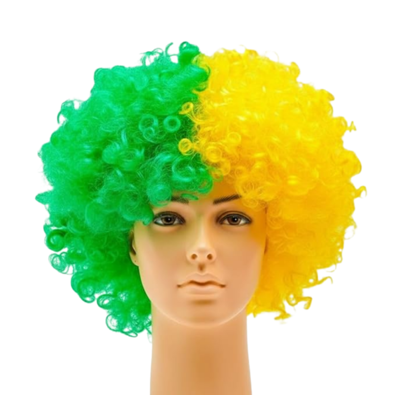 PERUCA BLACK POWER VERDE/AMARELO CP102 * SIROUHAIR