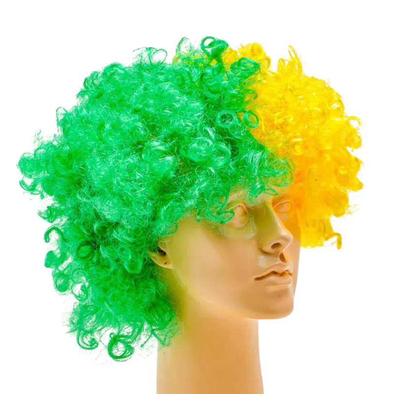 PERUCA BLACK POWER VERDE/AMARELO CP102 * SIROUHAIR