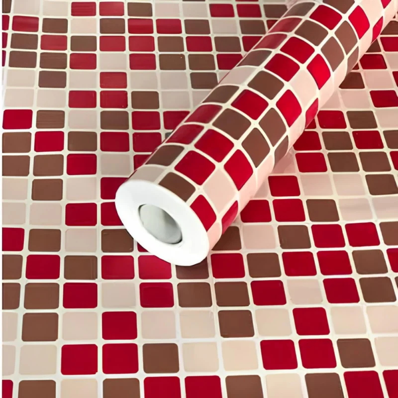 LEOTACK PASTILHA VERMELHO  45CMX10M 80MIC ROLO - LEOARTE