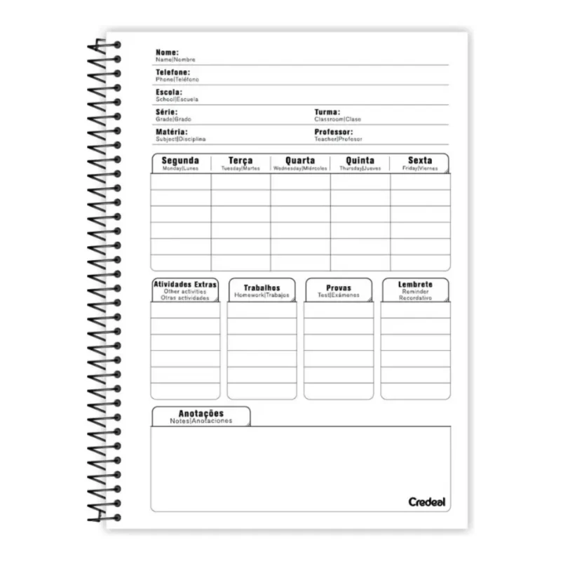 Caderno Grande Univ. 1m 80fls Lala Pets - Credeal