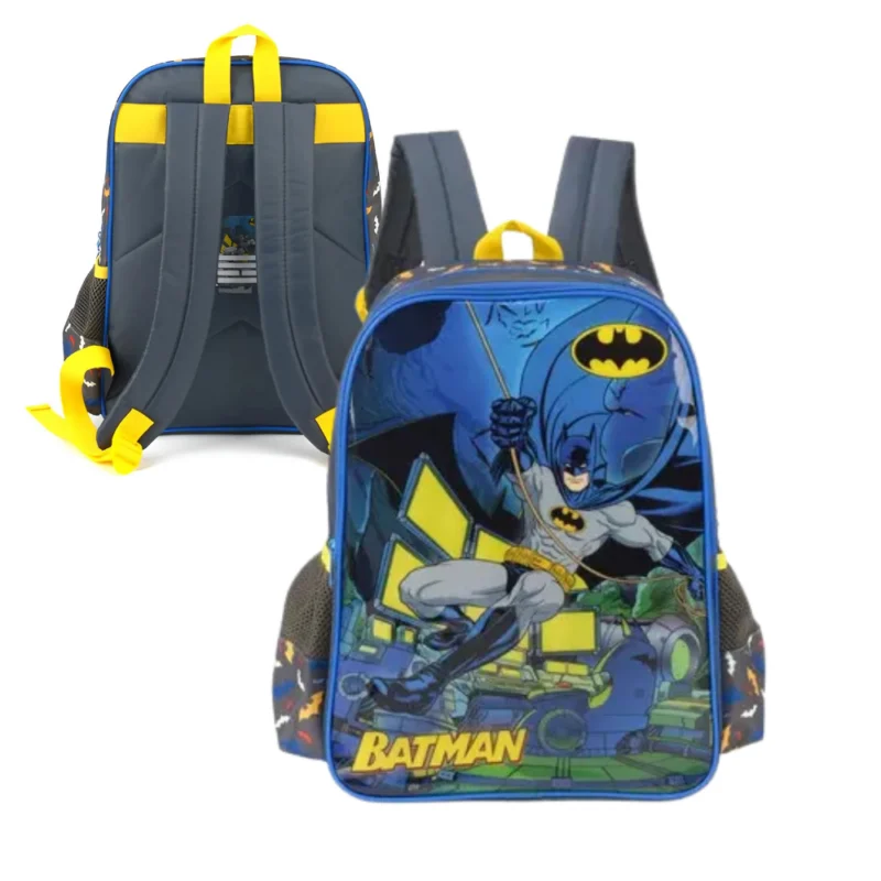 MOCHILA DE COSTAS CINZA BATMAN * LUXCEL