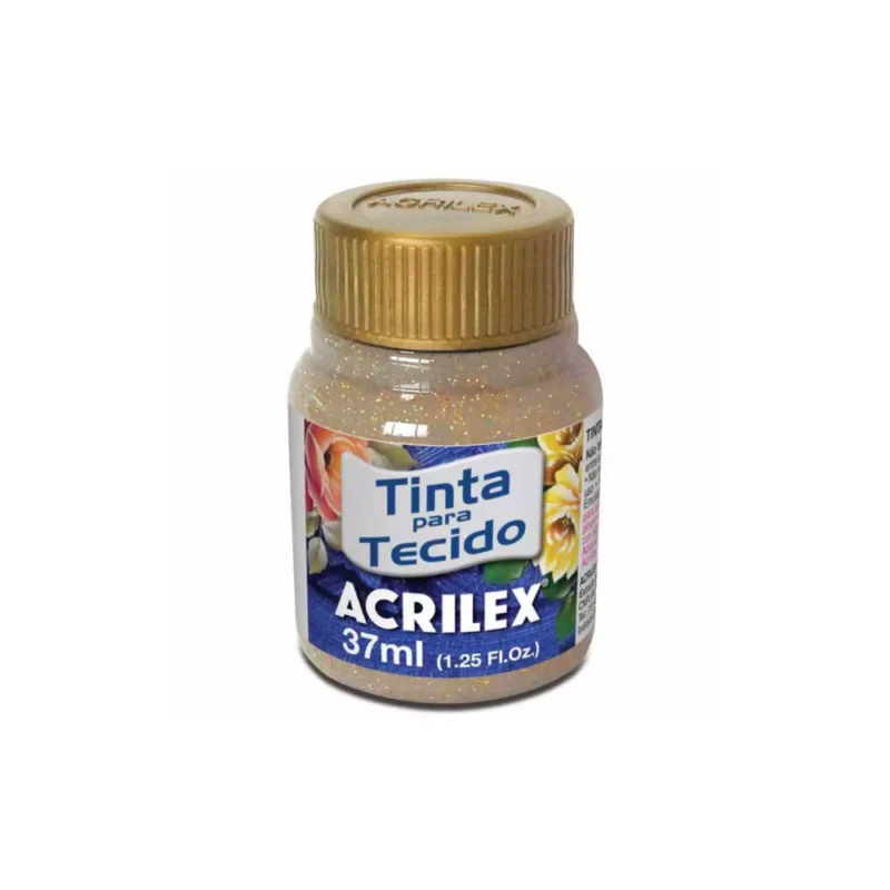 TINTA TECIDO GLITTER/37ML * ACRILEX