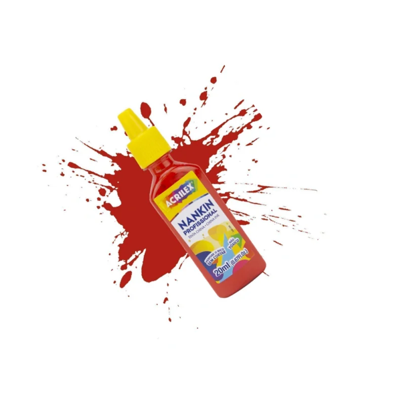 Tinta Nankin 20ml Vermelho Fogo * Acrilex