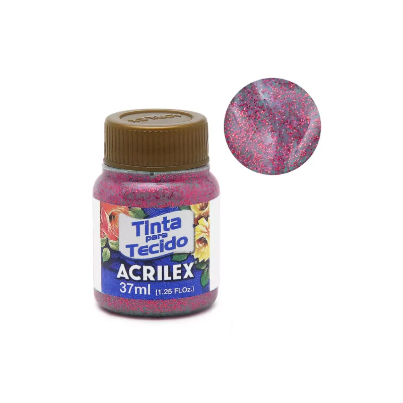 TINTA TECIDO GLITTER/37ML * ACRILEX