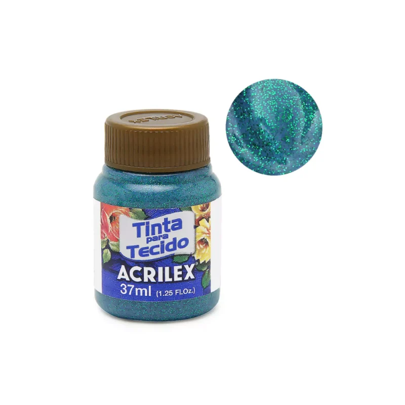 TINTA TECIDO GLITTER/37ML * ACRILEX