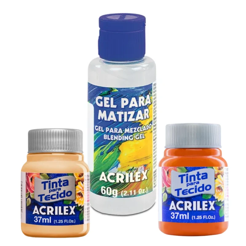 2 Tinta de tecido + Gel Para Matizar