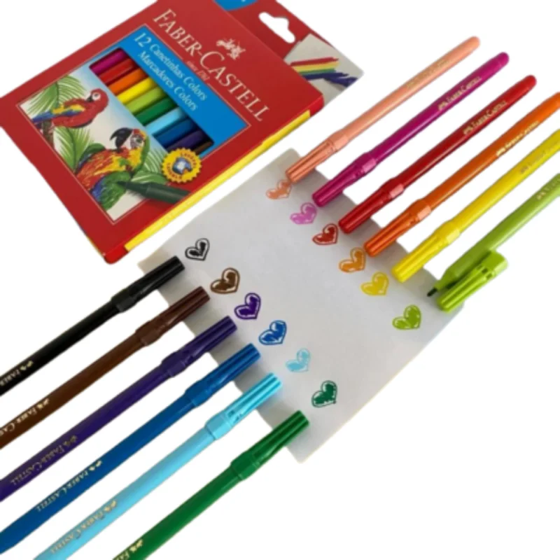 Caneta Hidrografica 12 Cores - Faber-Castell
