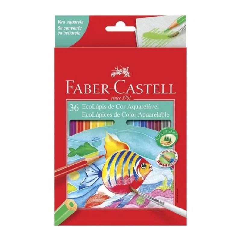 Ecolapis De Cor Aquarelavel 36 Cores Fsc - Faber Castell