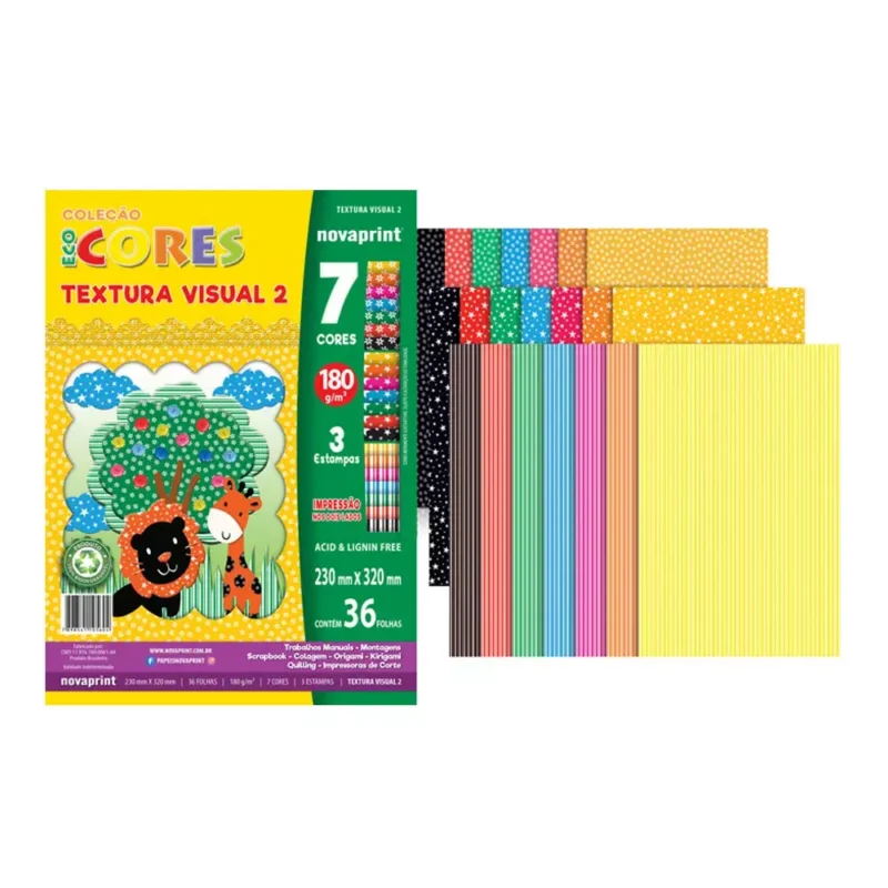 Bloco Criativo Textura Visual 2 180g c/36 Folhas - Novaprint