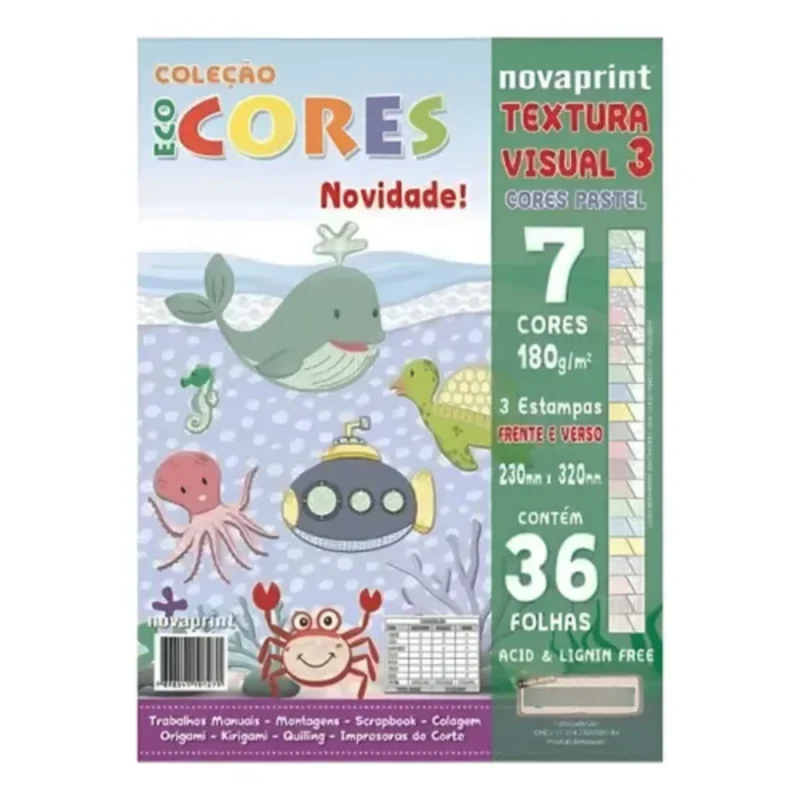Bloco para Educação Artística Textura 3 Visual 180g c/36 Folhas – Novaprint