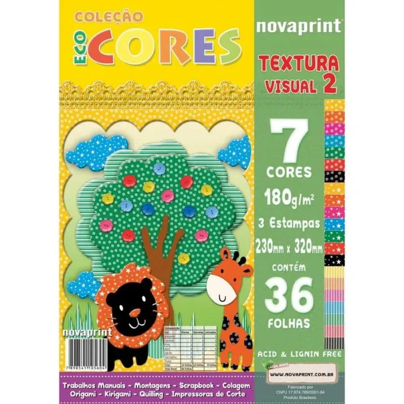 Bloco Criativo Textura Visual 2 180g c/36 Folhas - Novaprint