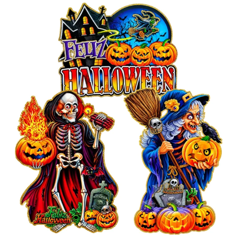 Painel de Decoração de Halloween Cartonado