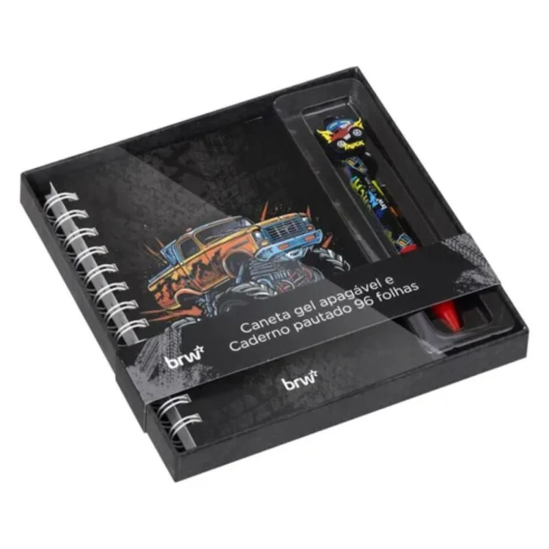 Caneta Esferográfica Divertido Gel Apagável 0,7mm + Caderno Xtreme – BRW